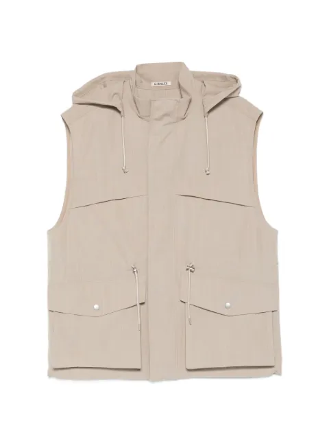 Auralee hooded pocket gilet Neutrals A26SV03WC