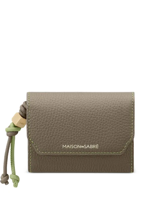 MAISON de SABRÉ Leather Trifold Wallet Grey WATRI