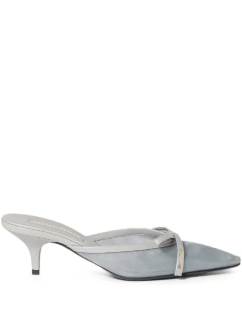 Miu Miu mesh heeled mules Grey 5R594EF055099
