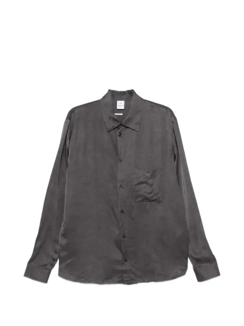 Won Hundred Pete chest-pocket button-fastening shirt Black 416413065