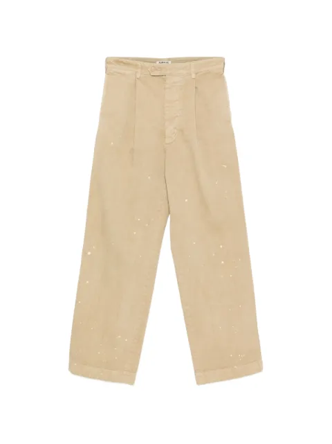 Auralee one-tuck wide-leg trousers Neutrals A26SP02LF