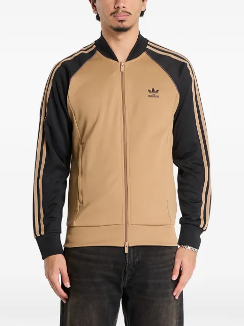 adidas Adicolor Classics three-stripe zip sweatshirt Neutrals JY1292