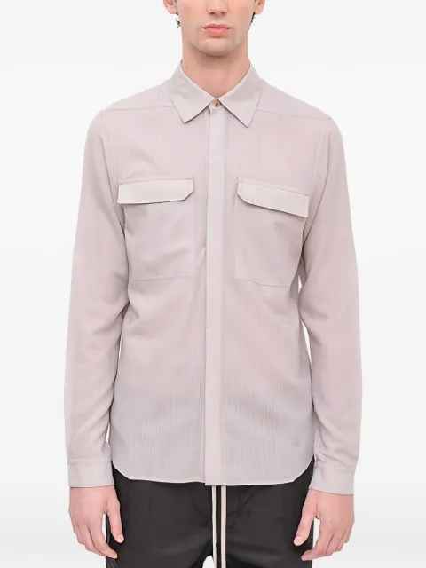Rick Owens chest-pocket shirt Grey RU1F2291WG