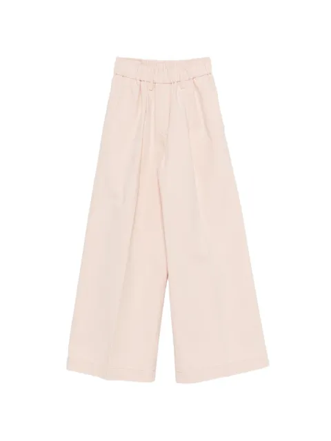 Forte Forte elastic-waist palazzo pants Neutrals 14532