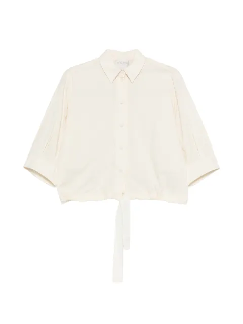 Forte Forte drawstring-hem shirt Neutrals 14608
