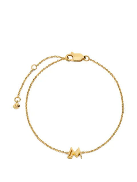 Monica Vinader initial chain bracelet Gold GPBLALPMNON