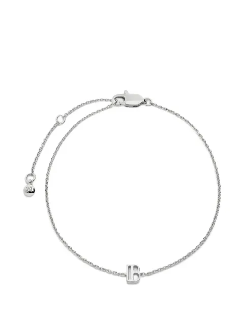 Monica Vinader Initial B chain bracelet Silver SSBLALPBNON