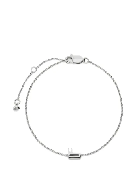 Monica Vinader Initial F chain bracelet Silver SSBLALPFNON