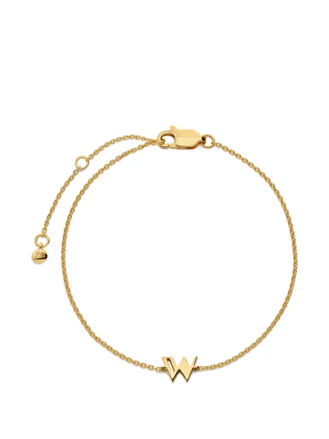 Monica Vinader Initial W chain bracelet Gold GPBLALPWNON