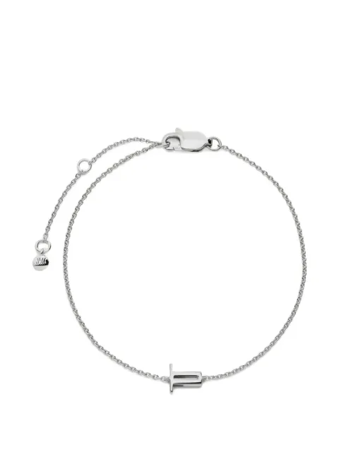 Monica Vinader Initial T chain bracelet Silver SSBLALPTNON