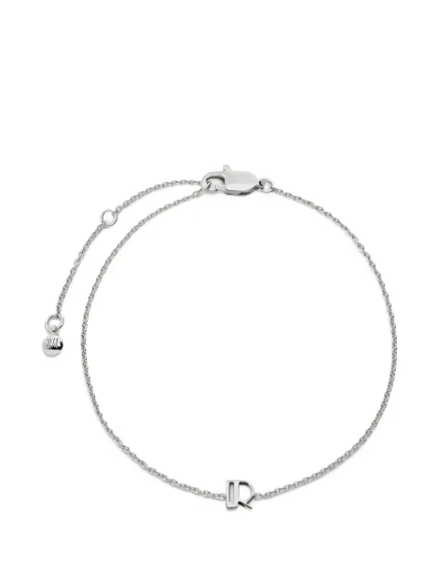 Monica Vinader Initial R chain bracelet Silver SSBLALPRNON