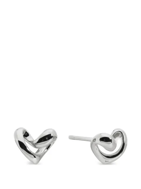 Monica Vinader small Infinity Heart stud earrings Silver SSEAINHSNON