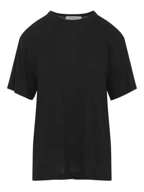 Studio Nicholson crew-neck T-shirt Black RONDSNW1385RIBLYOCELLJERSEYBLACKGRAPE
