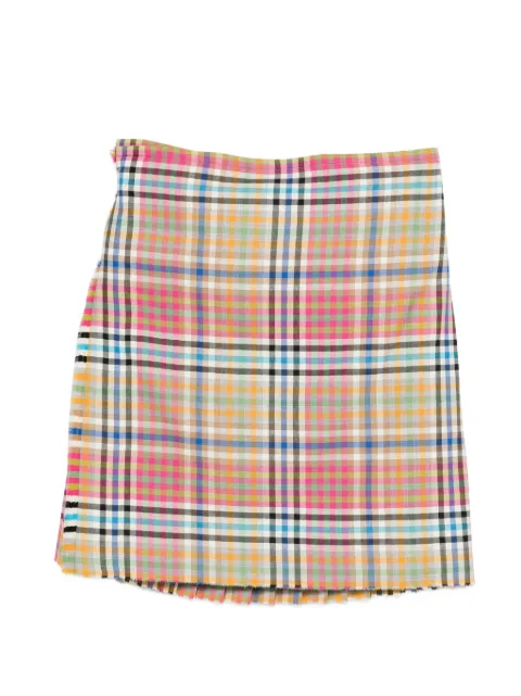 Vivienne Westwood plaid frayed skirt Neutrals 2F020002W01CD