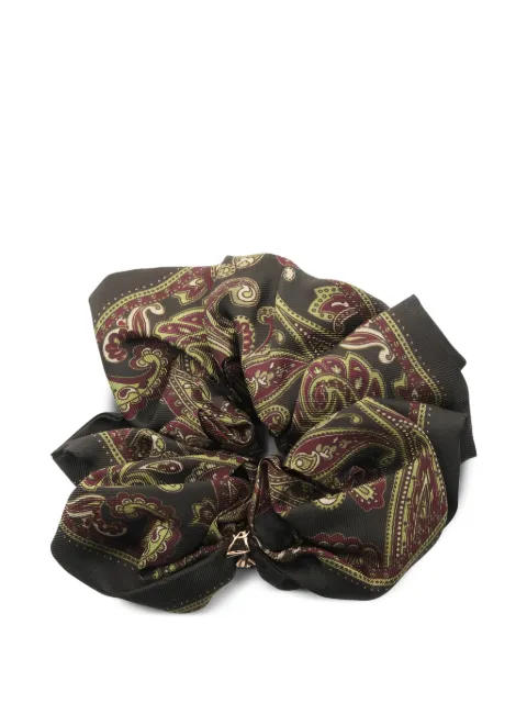 Saint Laurent Pre-Owned 2020s monogram paisley scrunchie Black 1033716