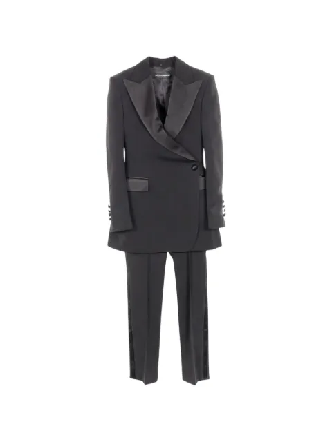 Dolce & Gabbana Pre-Owned 2010s satin-trim suit Black 1021026