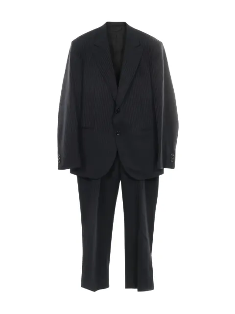 Louis Vuitton Pre-Owned 2000s stripe single breasted suit Black 1027202