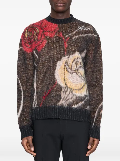 AMIRI floral sweater Brown AMKNCW1098