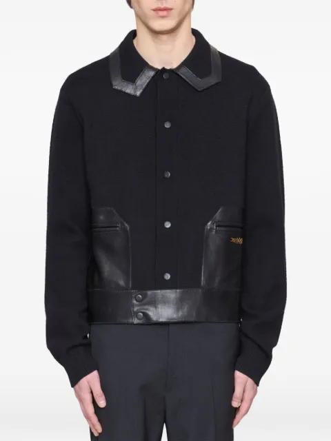 AMIRI leather patch shirt jacket Black AMKNCD1066