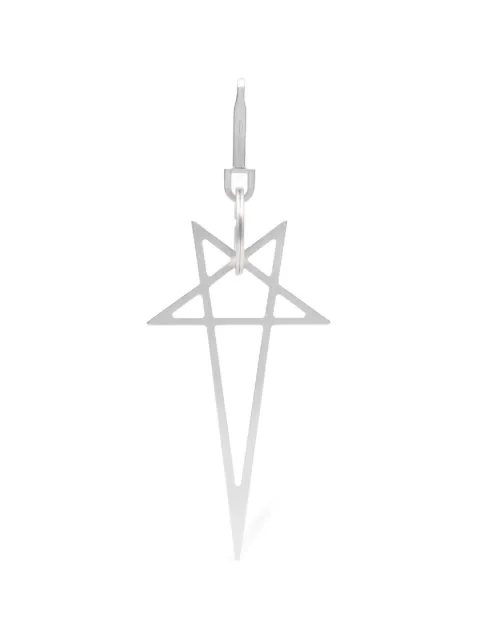 Rick Owens Pentagram necklace pendant Silver RA01F0892MET