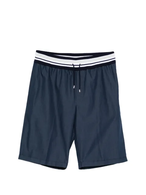 PANICALE striped-detail drawstring shorts Blue U381080BE