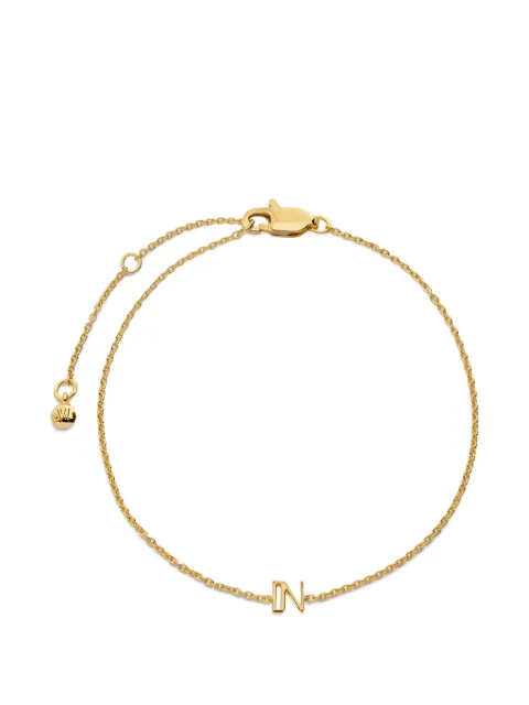 Monica Vinader initial n chain bracelet Gold SSBLALPNNON