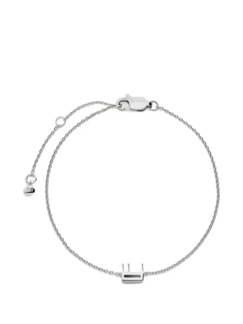 Monica Vinader Initial E chain bracelet Silver SSBLALPENON