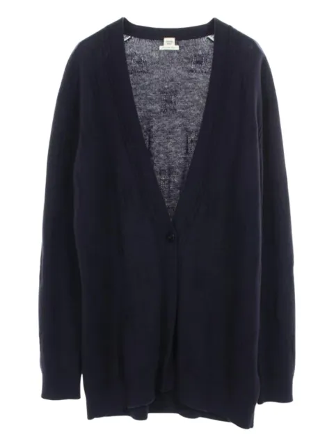 Hermès Pre-Owned 2000s logo-embroidered V-neck cardigan Blue 1028633