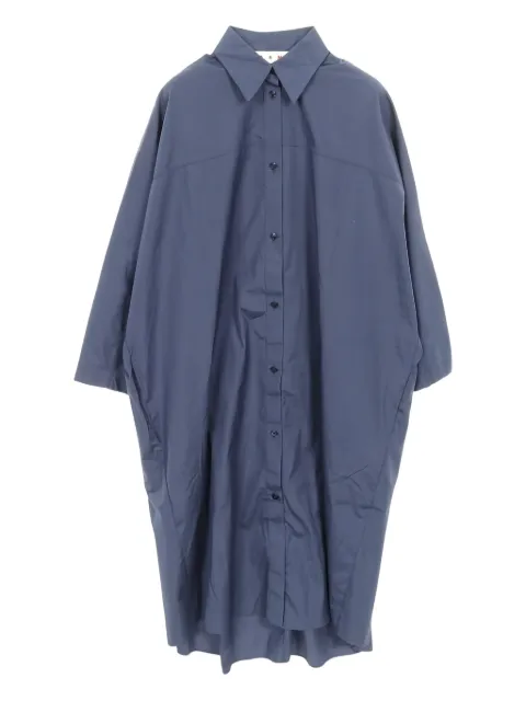 Marni Pre-Owned 2010s cotton long-sleeve shirt midi dress Blue 1024396
