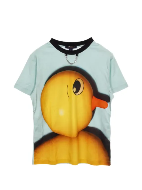 Louis Vuitton Pre-Owned 2010s duck-print T-shirt Green 1018747