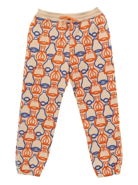 Hermès Pre-Owned 2020s Fantaisie d’Etriers printed track pants Neutrals 1029449