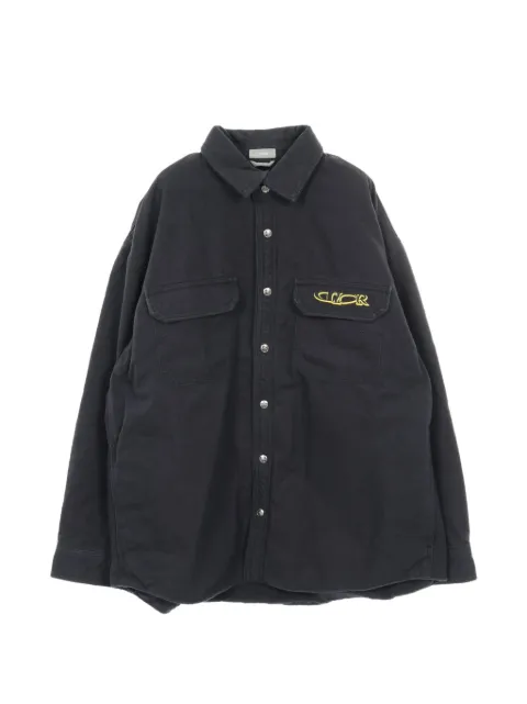 Christian Dior Pre-Owned 2020s embroidered overshirt Blue 1018182