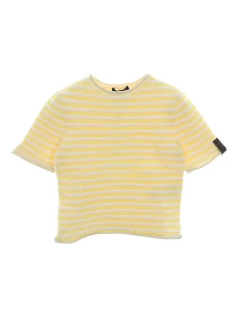 Louis Vuitton Pre-Owned 20s crinkle-knit T-shirt Yellow 1026621