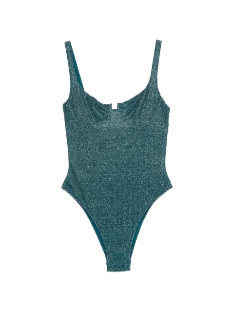 Oséree cutout swimsuit Green LAMF257