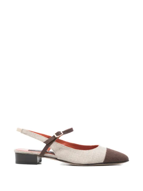 Carel Paris Oceano cap-toe flat pumps Neutrals OCEANO33332522