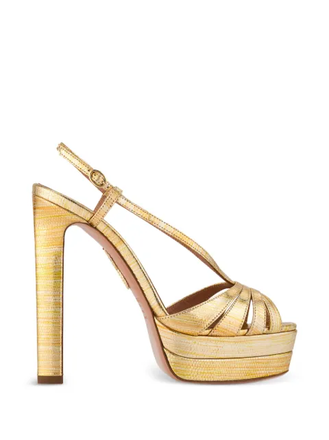 Aquazzura Aimée heeled sandals Gold AEEHIGB0LCNMTD