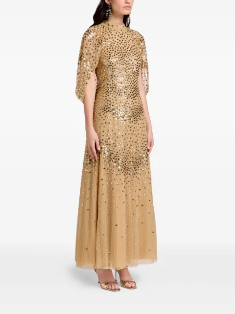 Needle & Thread sequin-embellished midi dress Neutrals DGCP55RPS26