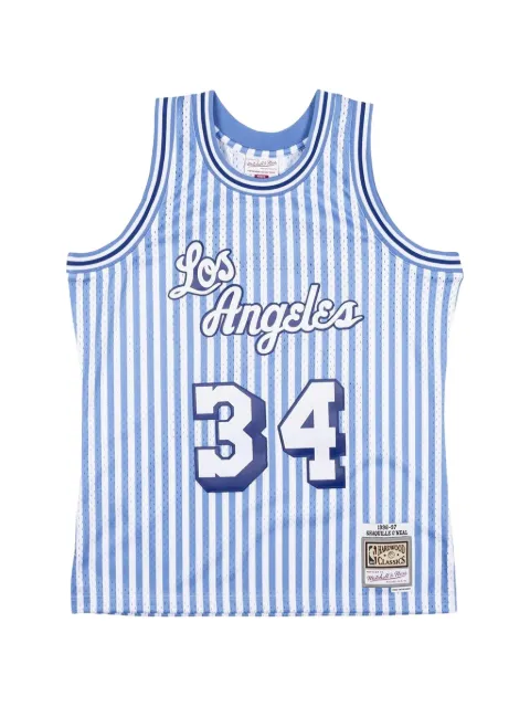 Mitchell & Ness Shaquille O'Neal striped jersey White SMJYBW19047LALPTBL96SON