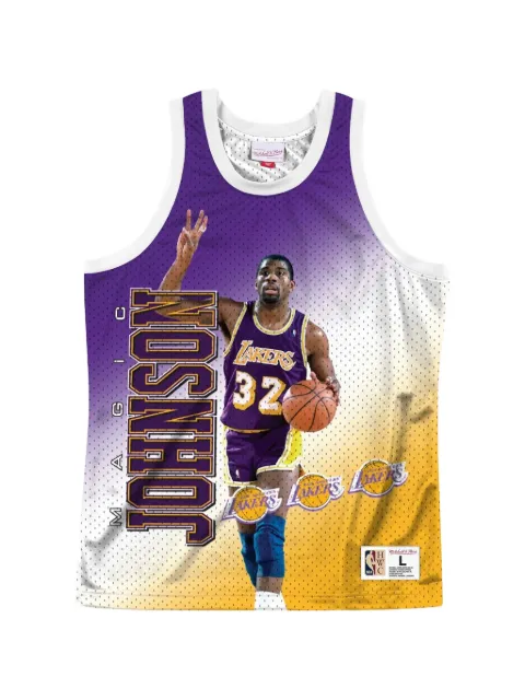 Mitchell & Ness x NBA Los Angeles Lakers Magic Johnson Behind The Back jersey White MSTKMI19002LALWHITEJH