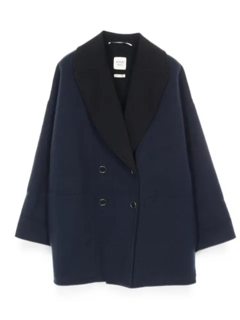 Hermès Pre-Owned 2010s Serie button coat Blue 1028971