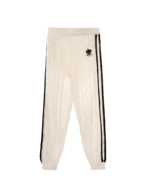 Gucci Pre-Owned x adidas 2010s cable-knit track pants Neutrals 1017863