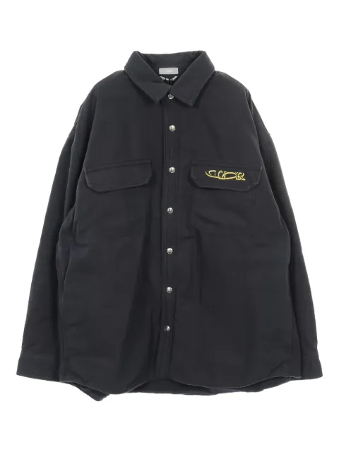 Christian Dior Pre-Owned 2020s logo-embroidered shirt Black 1018181