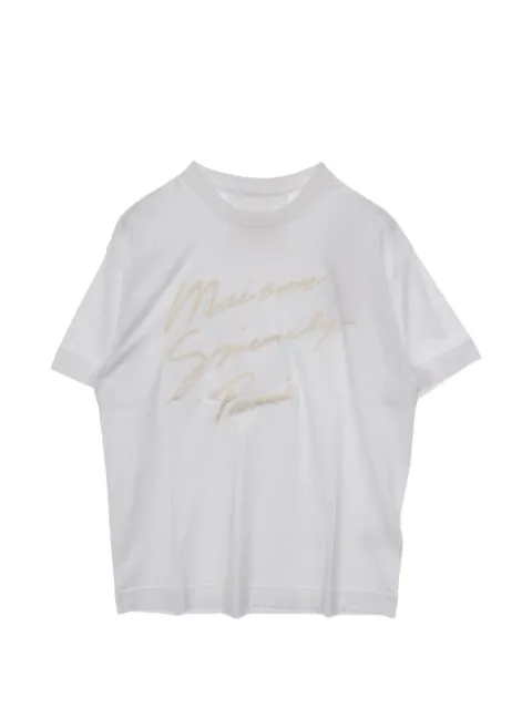 Givenchy Pre-Owned 2020s script logo-print T-shirt White 1016320