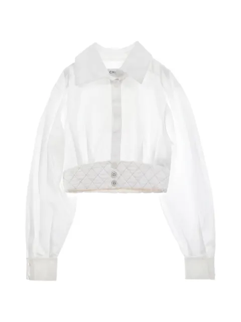 CHANEL Pre-Owned 1986-1988 cotton shirt White 1028634