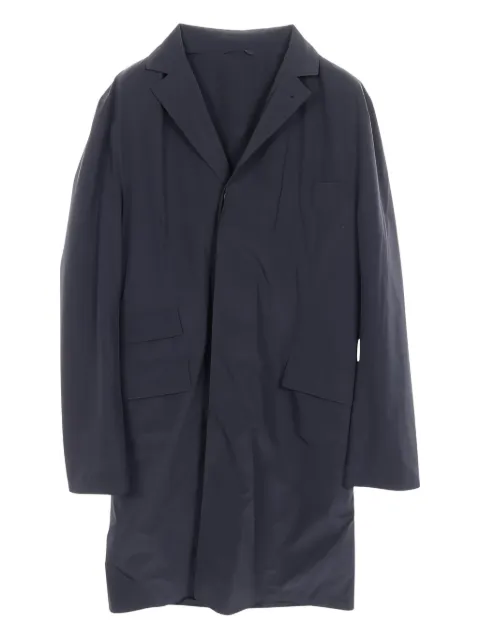Hermès Pre-Owned single-breasted coat Blue 1019946