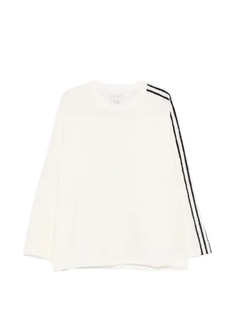 Y-3 3-Stripes long-sleeved T-shirt White KS9747