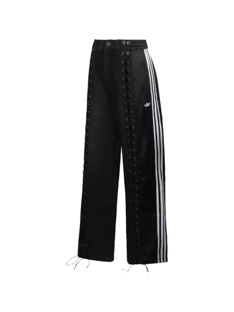 adidas lace-up striped trousers Black KS3878