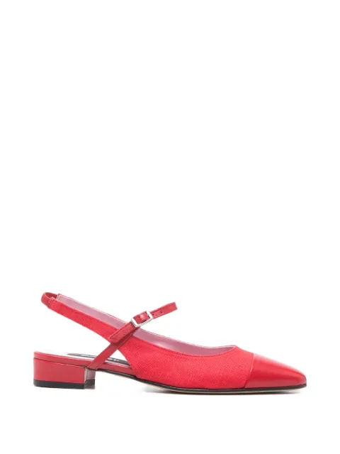 Carel Paris Oceano cap-toe flat pumps Red OCEANO33332472