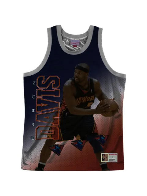 Mitchell & Ness x NBA Behind The Back vest Blue MSTKMI19002GSWWHITBDV