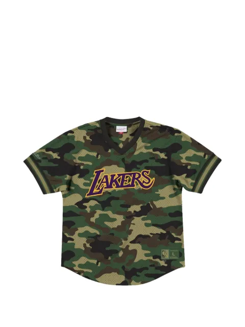 Mitchell & Ness x NBA Los Angeles Lakers camouflage-print jersey Green MSPOMG18018LALCMWD1